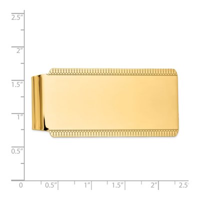14K Yellow Gold Men's Textured Money Clip – view 4