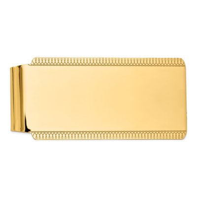 14K Yellow Gold Men's Textured Money Clip