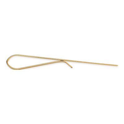 14K Yellow Gold Grooved Engravable Tie Bar – view 2