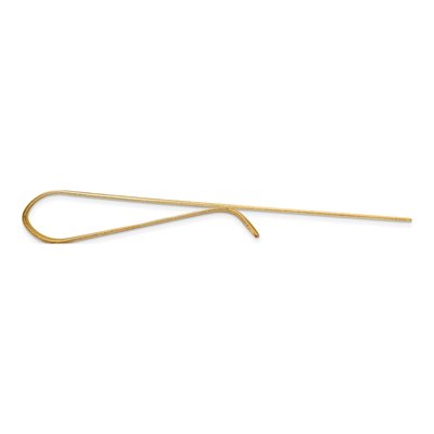 Men's 14K Yellow Gold Grooved Engravable Tie Bar – view 3