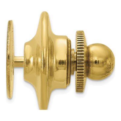 14K Yellow Gold Oval Line Design Men's Tie Tac – view 3