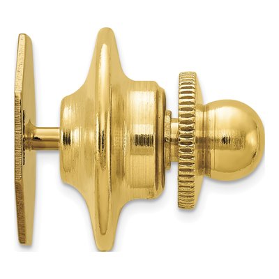 14K Yellow Gold Men's Octagon Grooved Tie Tac – view 3