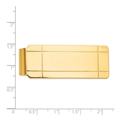 14K Gold Men's Grooved Money Clip – view 4