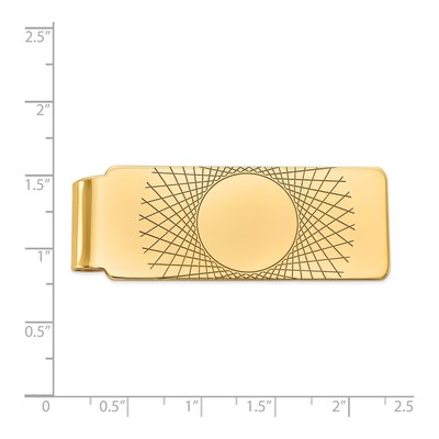 14K Yellow Gold Men's Geometric Money Clip – view 4