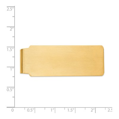 14K Yellow Gold Men's Satin Money Clip, Engravable – view 4