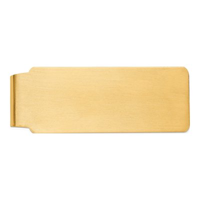 14K Yellow Gold Men's Satin Money Clip, Engravable