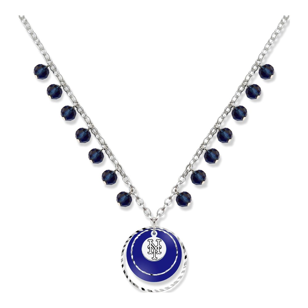 New York Mets Brass Game Day Necklace