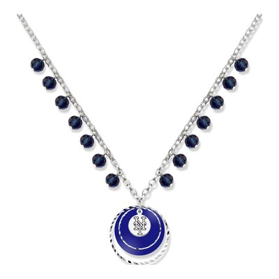 New York Mets Brass Game Day Necklace