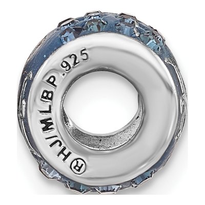 New York Mets Sterling Silver NY Blue Crystal Bead – view 2