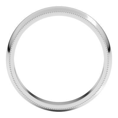 Continuum Sterling Silver 4mm Milgrain Half-Round Wedding Band – view 2