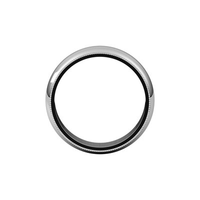 Continuum Sterling Silver 6mm Milgrain Half-Round Wedding Band – view 3