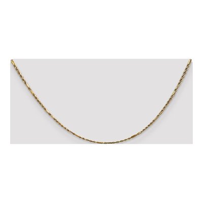 14K Yellow Gold 1.8mm Diamond-Cut Milano Rope Chain – view 5