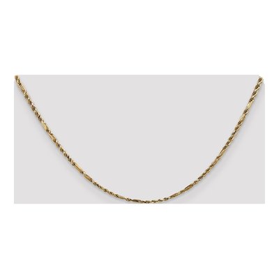 14K Yellow Gold 2.25mm Diamond-Cut Milano Rope Chain – view 5