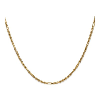 14K Yellow Gold 2.5mm Diamond-Cut Rope Chain – view 3