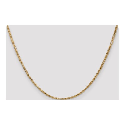 14K Yellow Gold 2.5mm Diamond-Cut 18-inch Milano Rope Chain – view 5