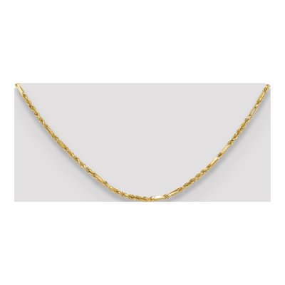 14K Yellow Gold 2.75mm Diamond-Cut Milano Rope Chain – view 5