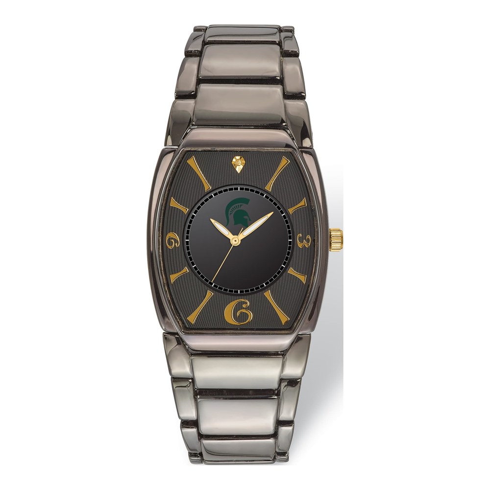 Michigan State Spartans Black-Plated Executive Watch