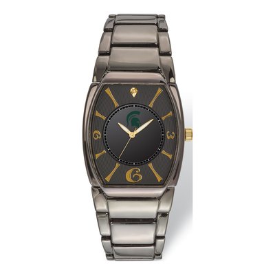 Michigan State Spartans Black-Plated Executive Watch