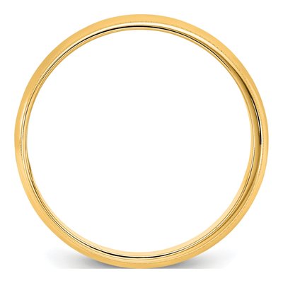 14K Yellow Gold 5.5mm Milgrain Half Round Wedding Band – view 2