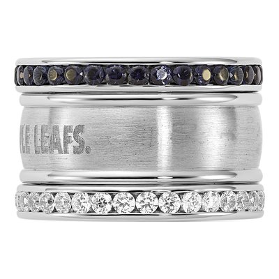 Toronto Maple Leafs Crystal Triple Ring Set – view 3
