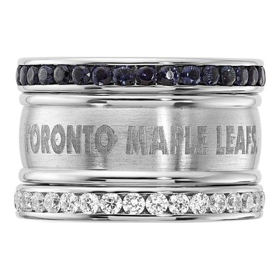 Toronto Maple Leafs Crystal Triple Ring Set – view 4