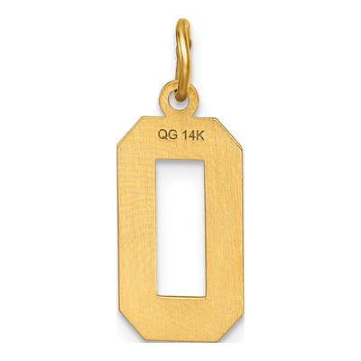 14K Yellow Gold Number 0 Charm – view 4
