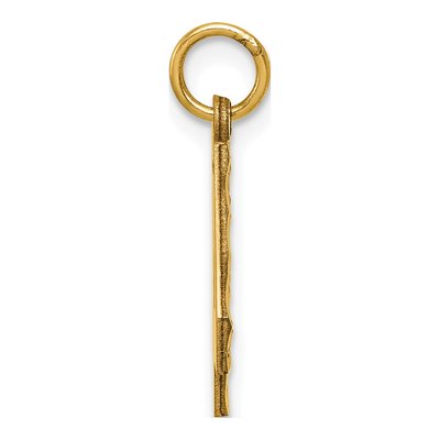 14K Yellow Gold Diamond-Cut Number 4 Charm – view 3
