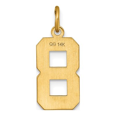 14K Yellow Gold Number 8 Charm – view 4