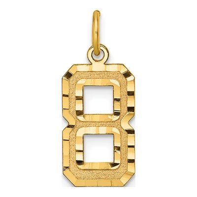 14K Yellow Gold Number 8 Charm