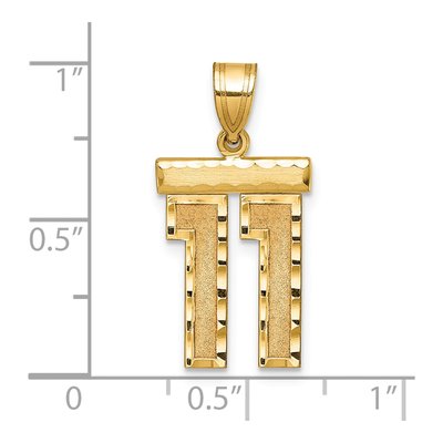 14K Yellow Gold Number 11 Pendant – view 2