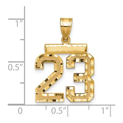 14K Yellow Gold Number 23 Charm – view 3