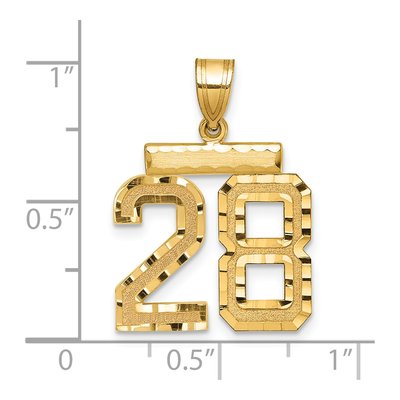 14K Yellow Gold Number 28 Charm – view 2