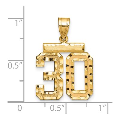 14K Yellow Gold Number 30 Pendant – view 2