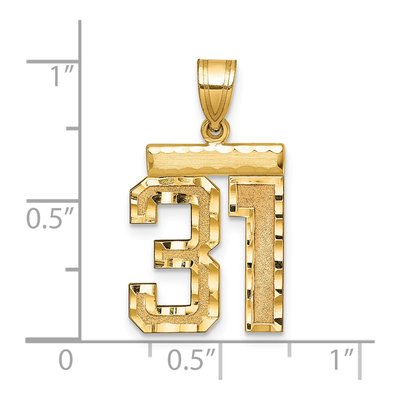 14K Yellow Gold Number 31 Charm – view 2