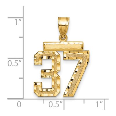 14K Yellow Gold Number 37 Charm – view 2