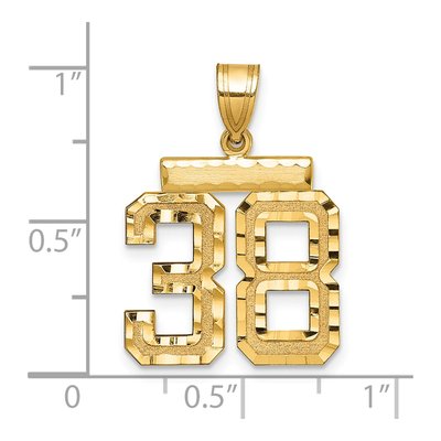 14K Yellow Gold Number 38 Charm – view 2