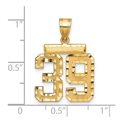 14K Yellow Gold Number 39 Charm – view 2