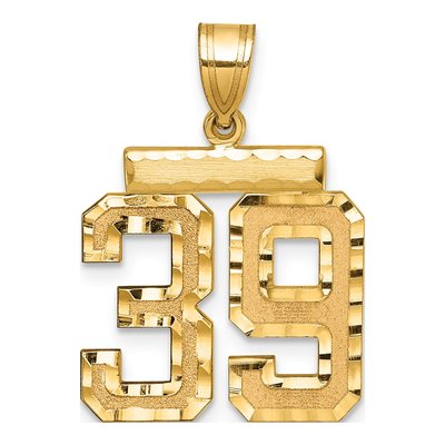 14K Yellow Gold Number 39 Charm
