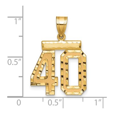 14K Yellow Gold Number 40 Charm – view 2