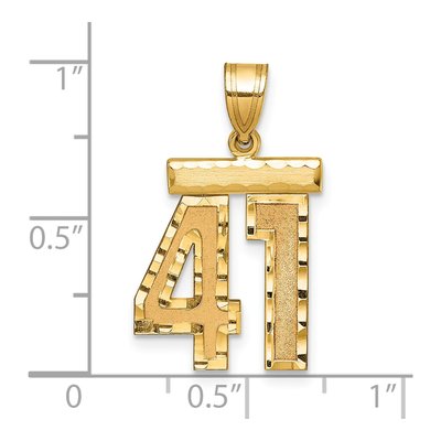 14K Yellow Gold Number 41 Pendant – view 2
