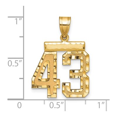 14K Yellow Gold Number 43 Charm – view 2