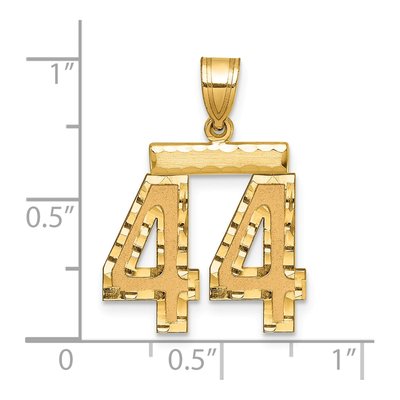 14K Yellow Gold Number 44 Charm – view 2