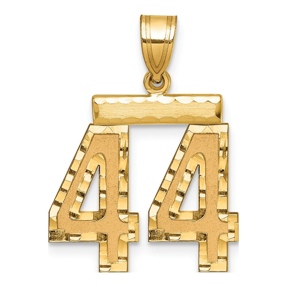 14K Yellow Gold Number 44 Charm
