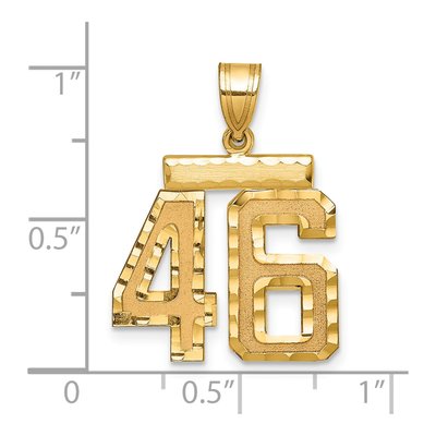 14K Yellow Gold Number 46 Charm – view 2