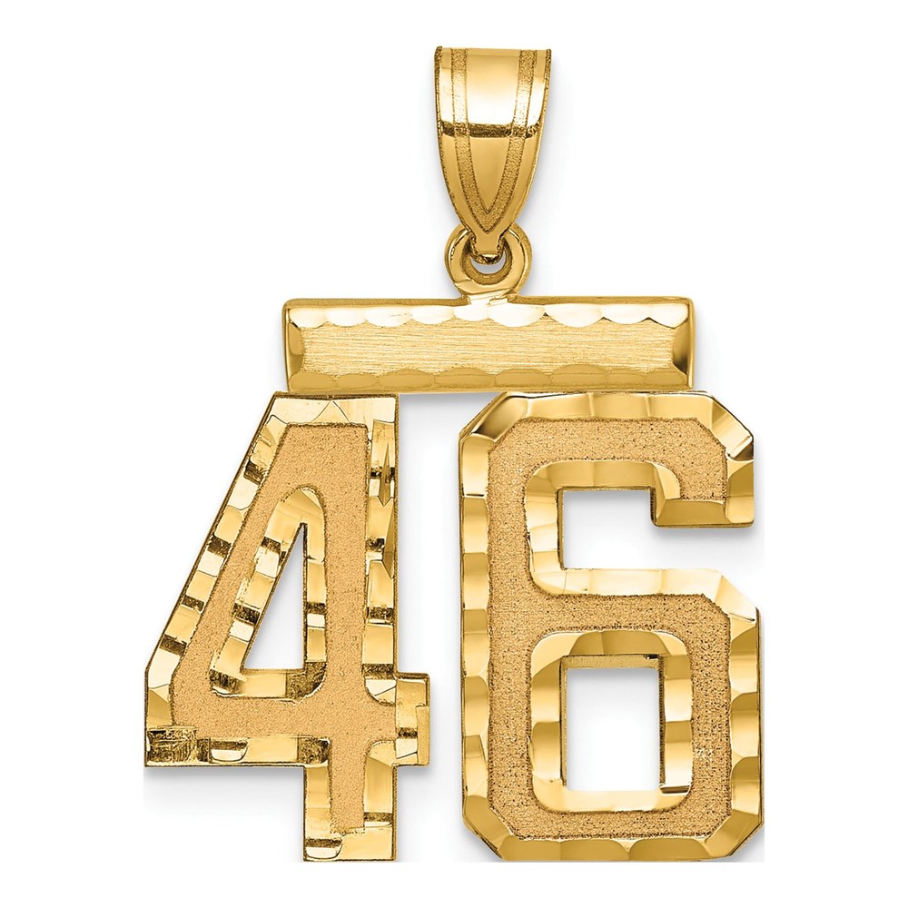 14K Yellow Gold Number 46 Charm