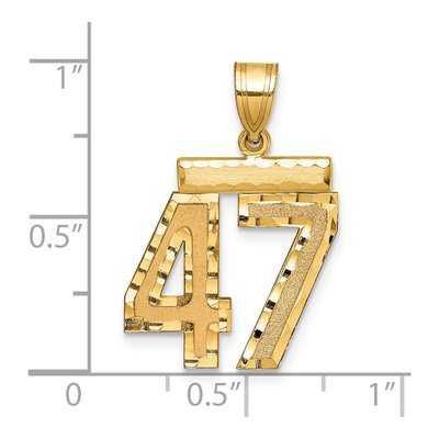 14K Yellow Gold Number 47 Pendant – view 2