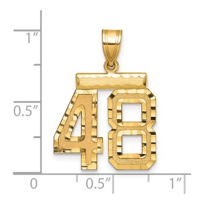14K Yellow Gold Number 48 Pendant – view 2