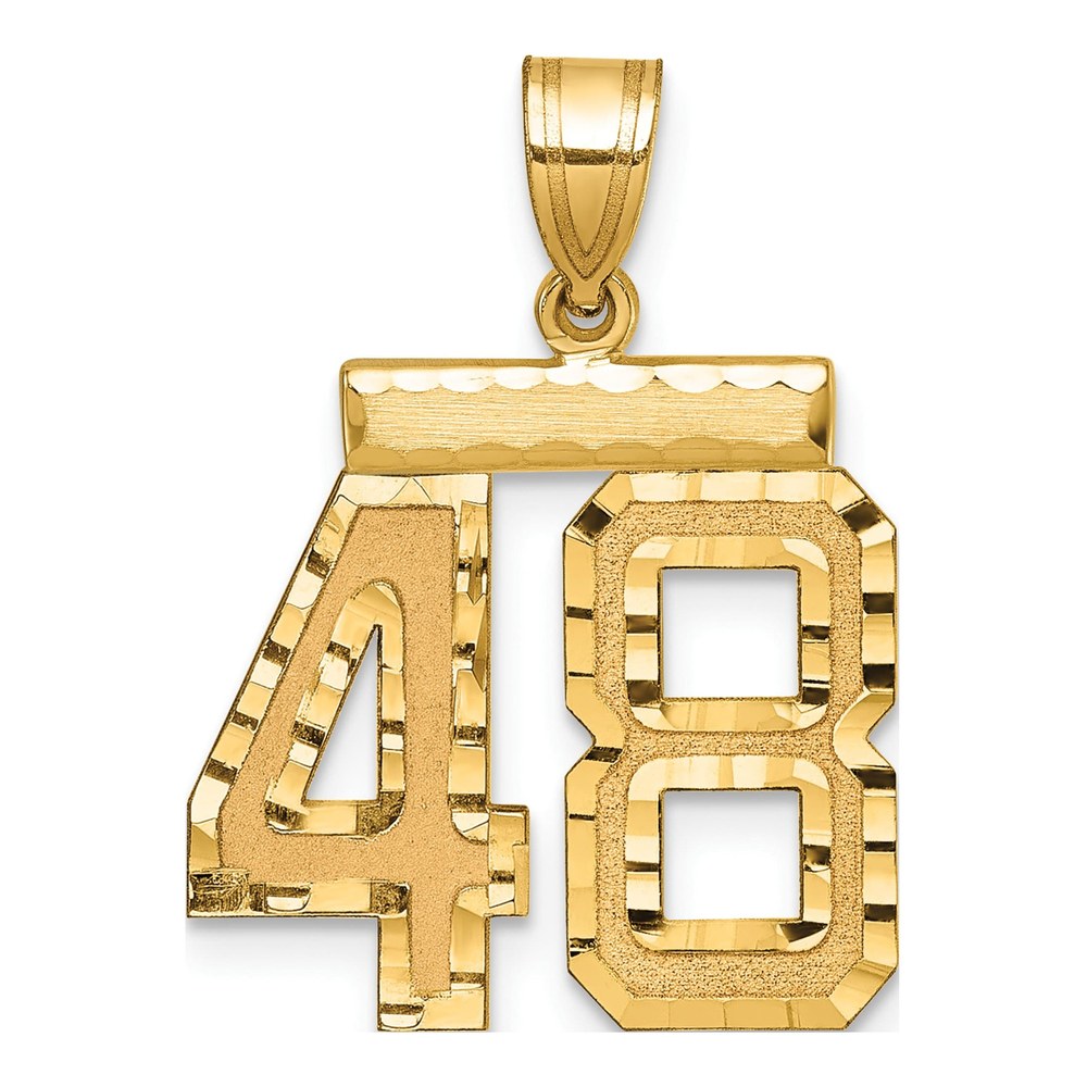 14K Yellow Gold Number 48 Pendant