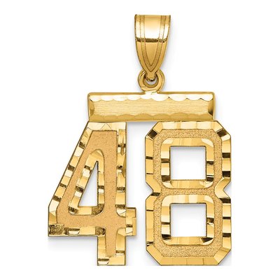 14K Yellow Gold Number 48 Pendant