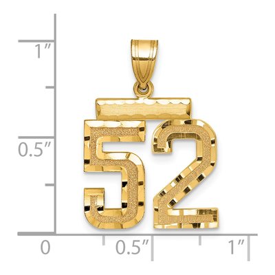 14K Yellow Gold Number 52 Charm – view 2